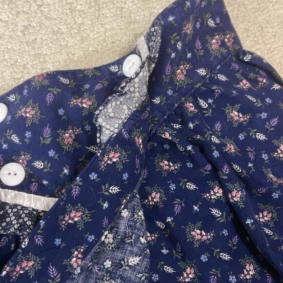 Gunne Sax Vintage 1970s Prairie Ruffle Bottom Wrap Skirt Size 13 - Picture 6 of 13